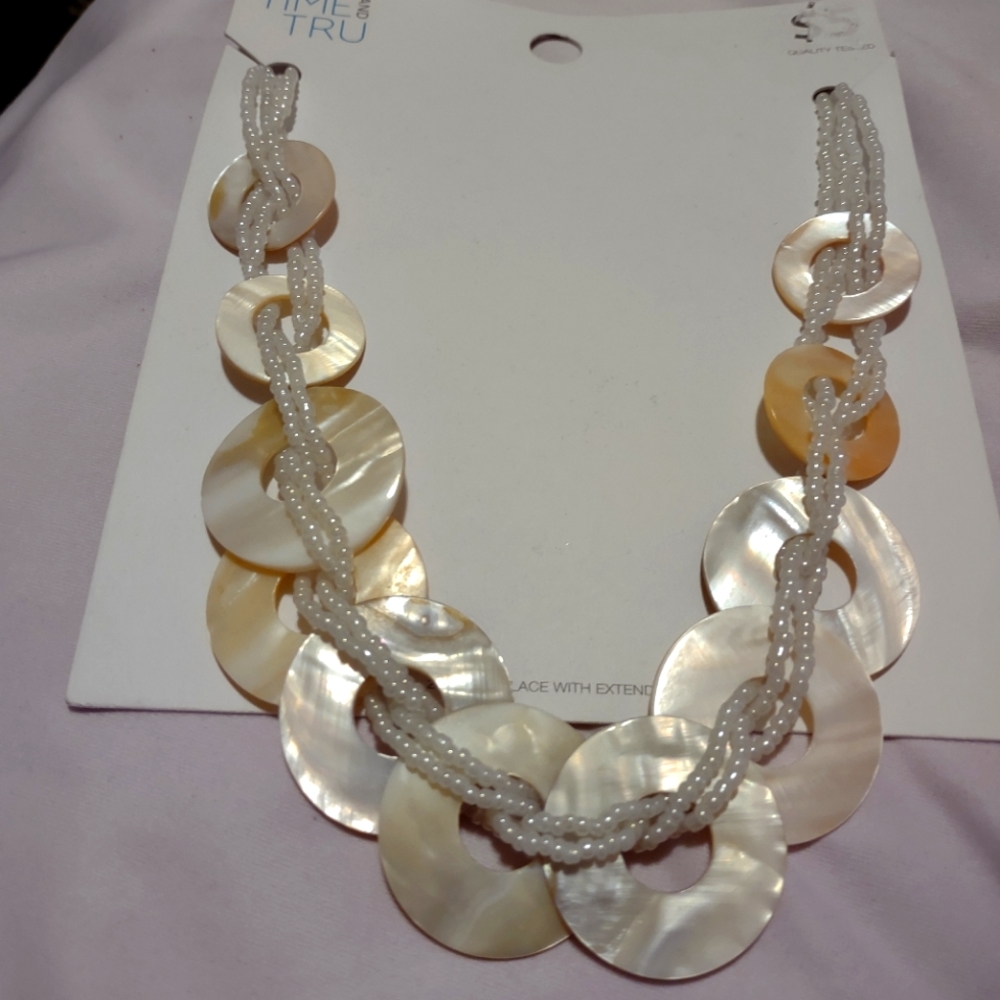 White beaded necklace